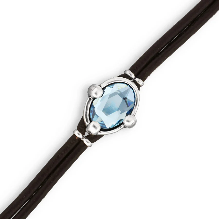 DAZZLING LEATHER BRACELET - Image 3