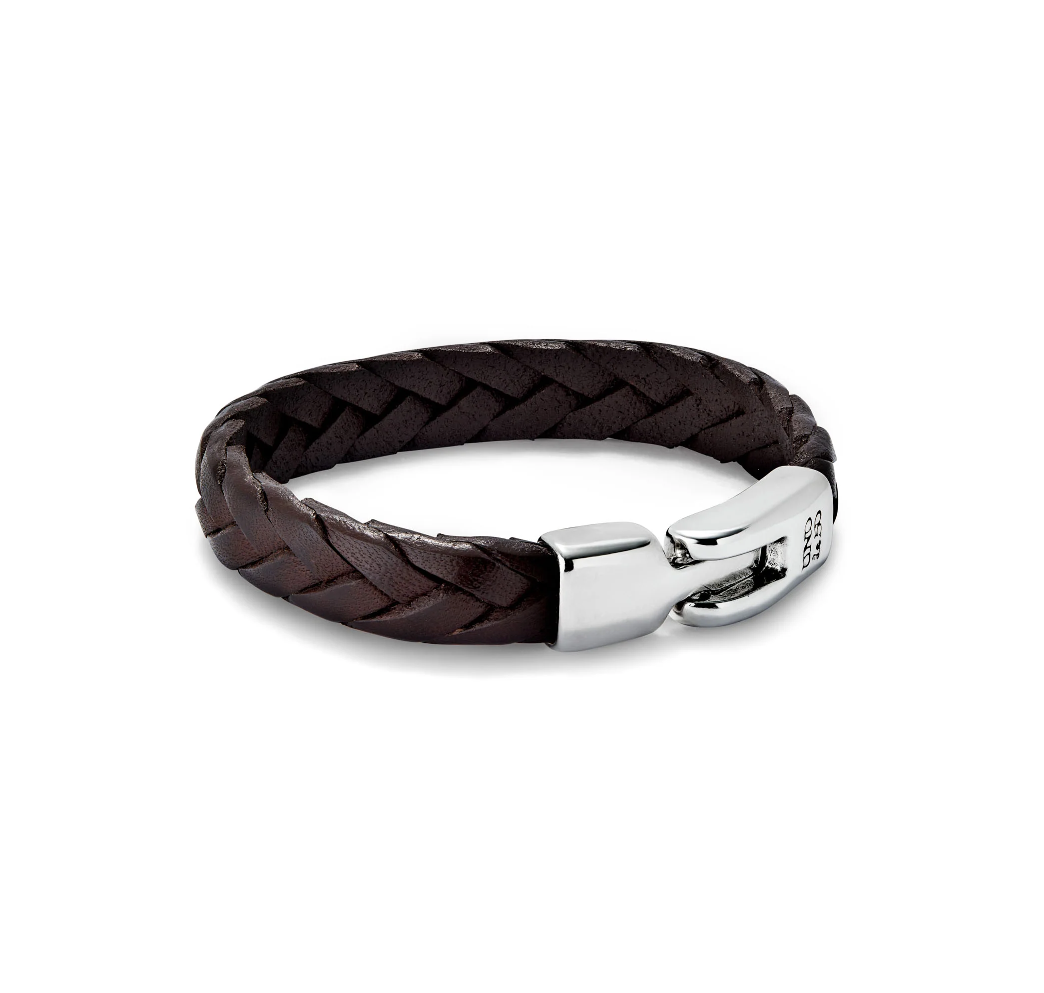SER NATURAL COGNAC BRAIDED WIDE LEATHER BRACELET - Image 2