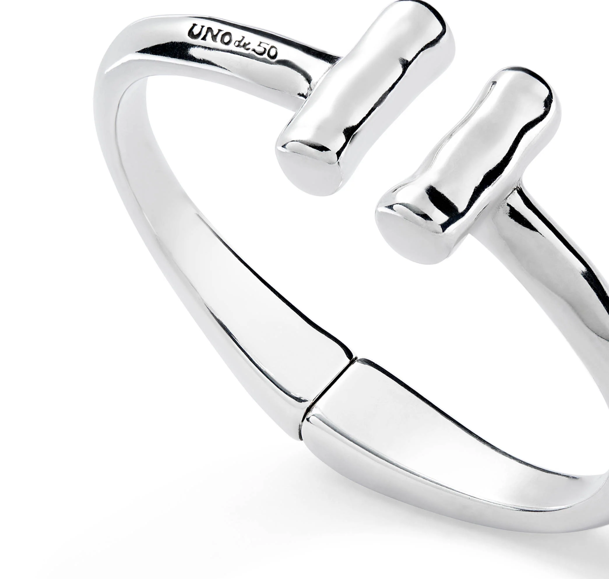 SER NATURAL DOUBLE TUBE SILVER BRACELET - Image 3
