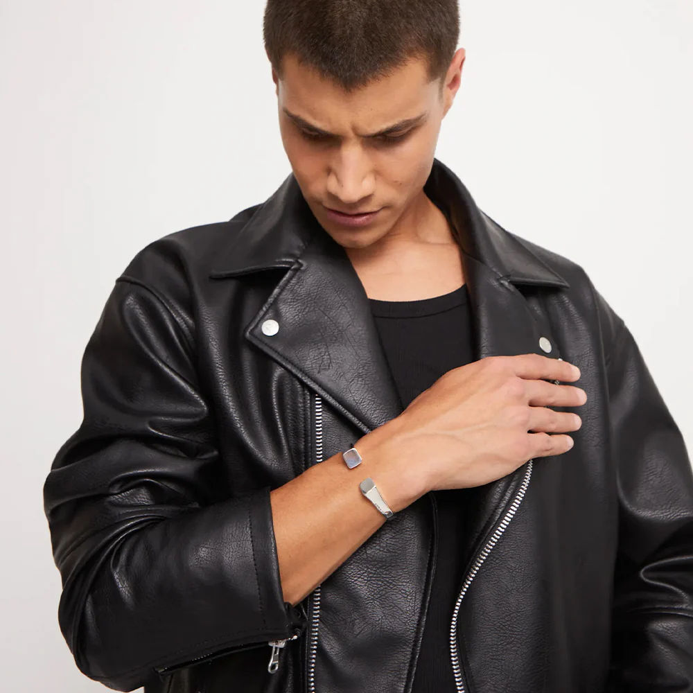 SER SIN COMPLEJOS SQUARE END SILVER SPRING BRACELET - Image 2